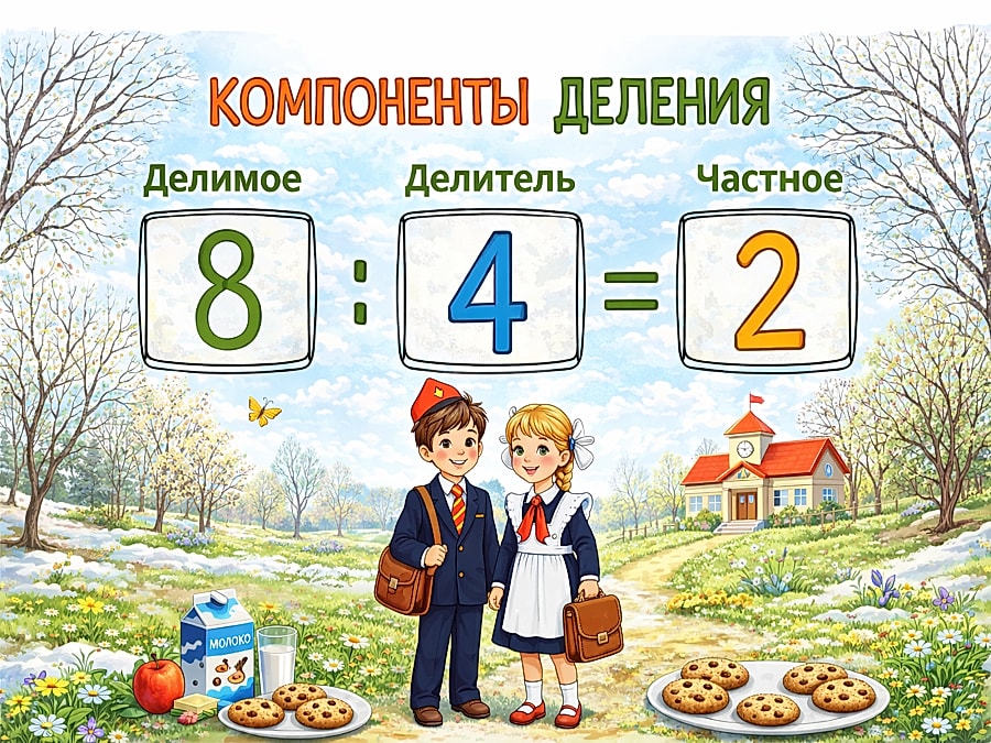 Компоненты деления - объясняем просто и наглядно