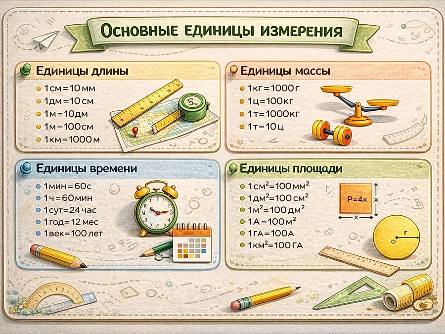 Основные единицы измерения