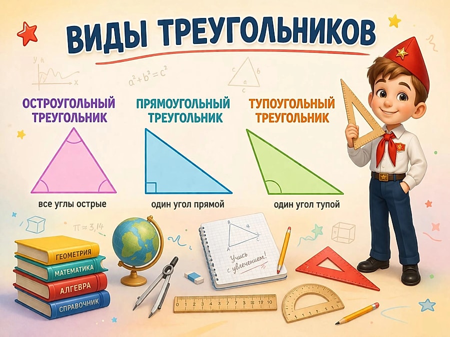 Виды треугольников — просто и понятно