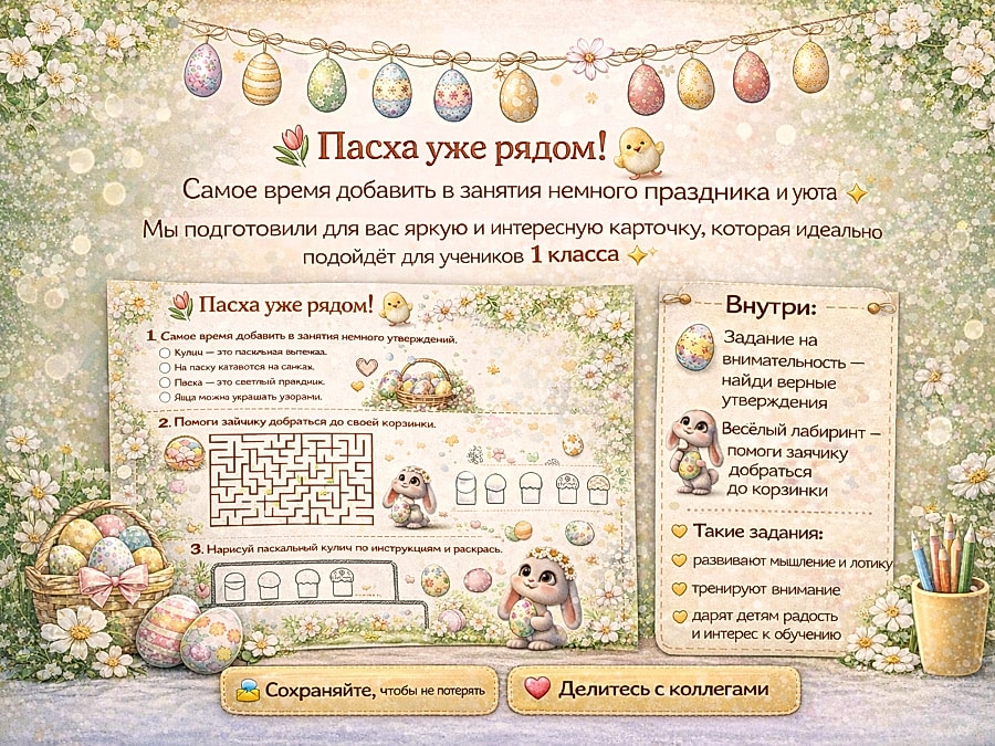 Пасхальная карточка для детей