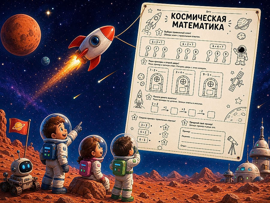 Рабочий лист - космическая математика