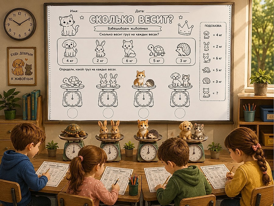 Рабочий лист - Сколько весит